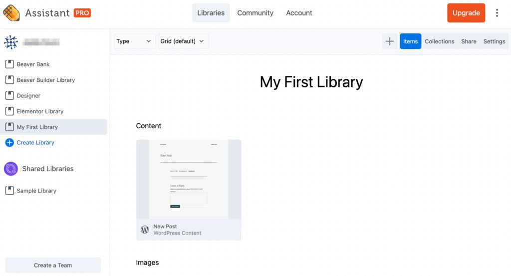 Assistant Pro for bloggers. Save blog posts to the Library App.