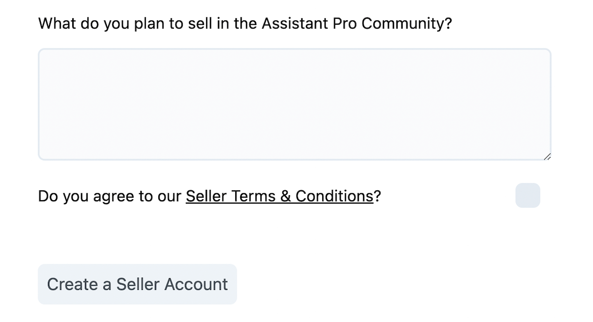 Finish seller signup