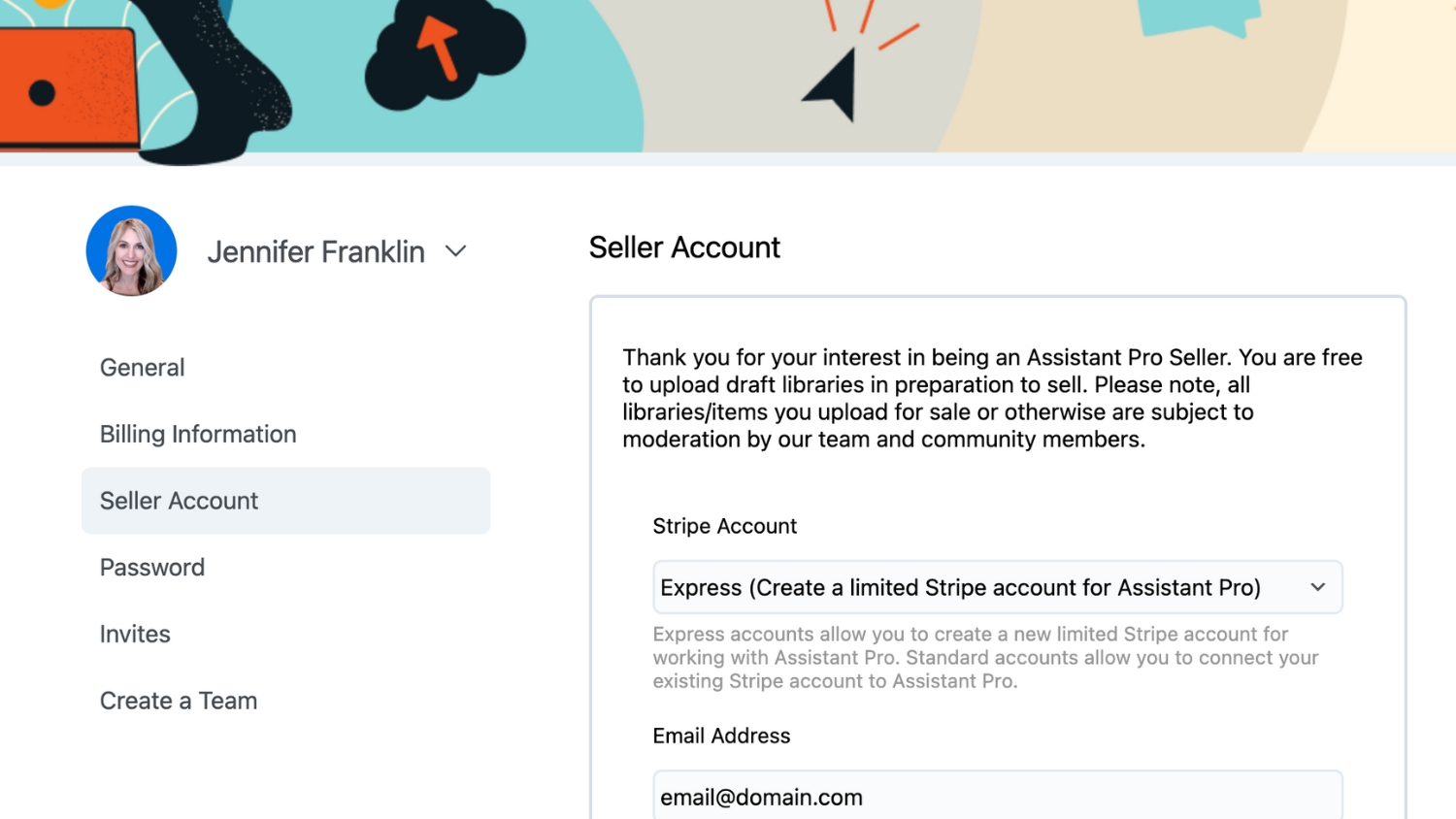 Assistant Pro Community Create a Seller Account